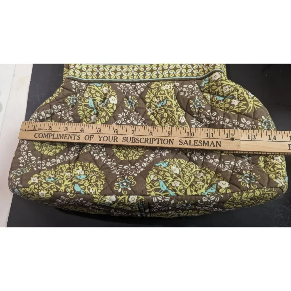 Vera Bradley Kiss Lock Alice Sittin in a Tree Teal/GreenPurse Hand Bag + wallet‎